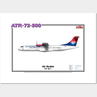 Avions de Transport Régional 72-500 - Air Serbia (Art Print) Posters and Art